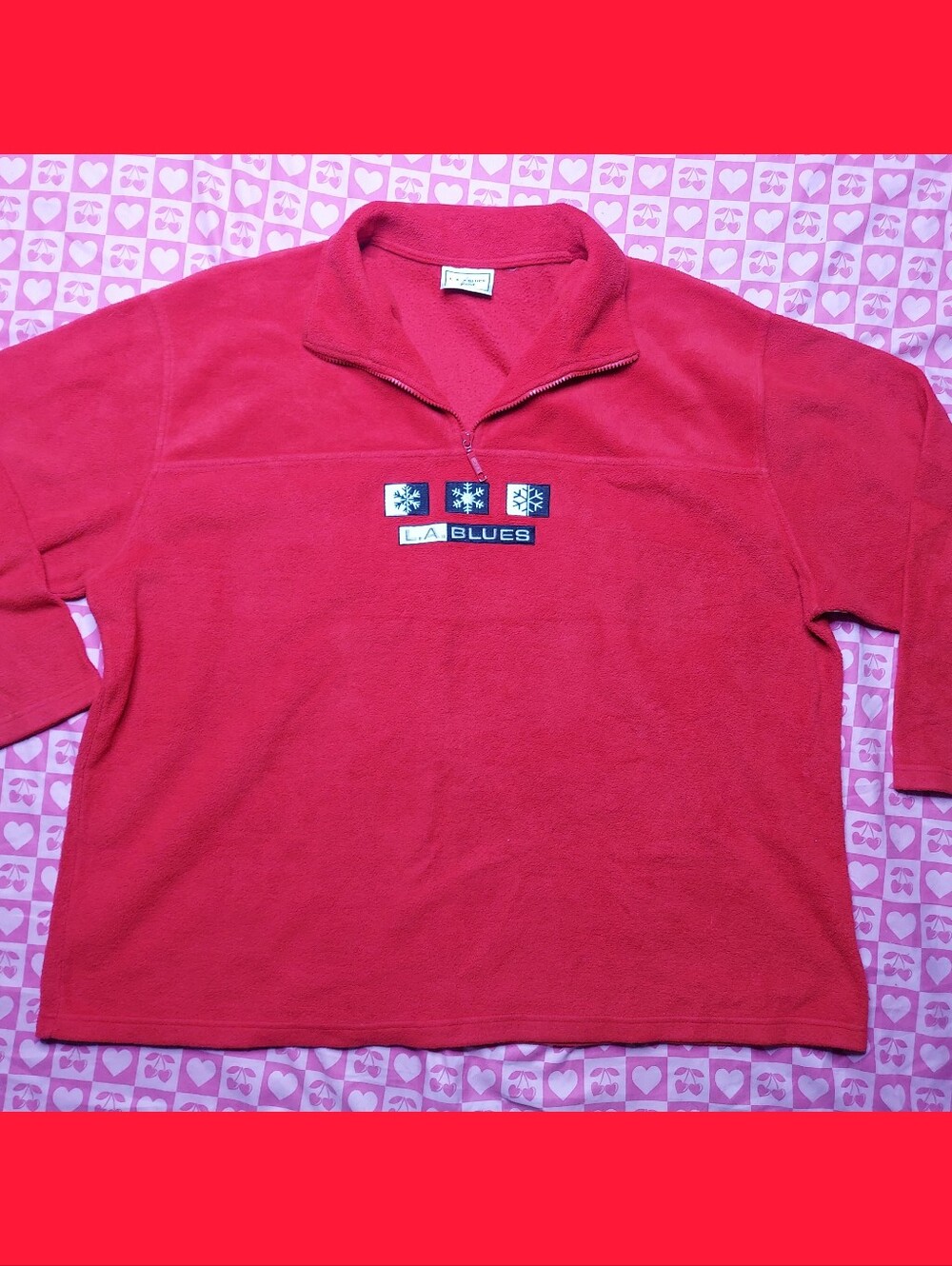 L.A. Blues Red Longsleeve Fleece Swearshirt